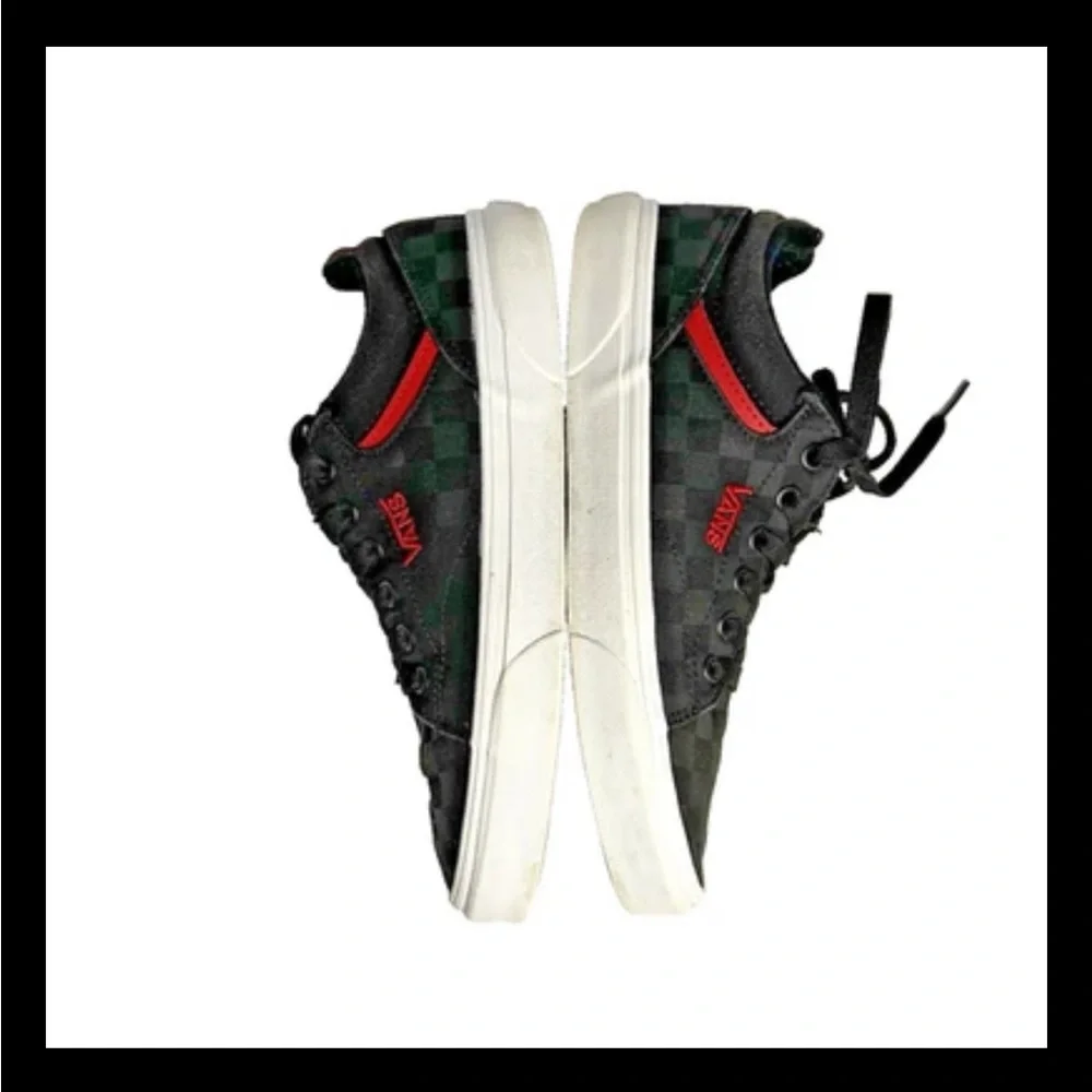 Vans Off The Wall Seldan Black & Red Checkerboard Skate Sneakers Womens 8.5 M 7 - Picture 10 of 12